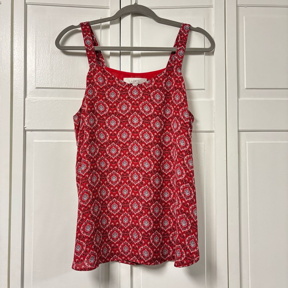 LOFT Red Shell Blouse - Size M